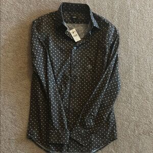 Men's Black Patterned Shirt